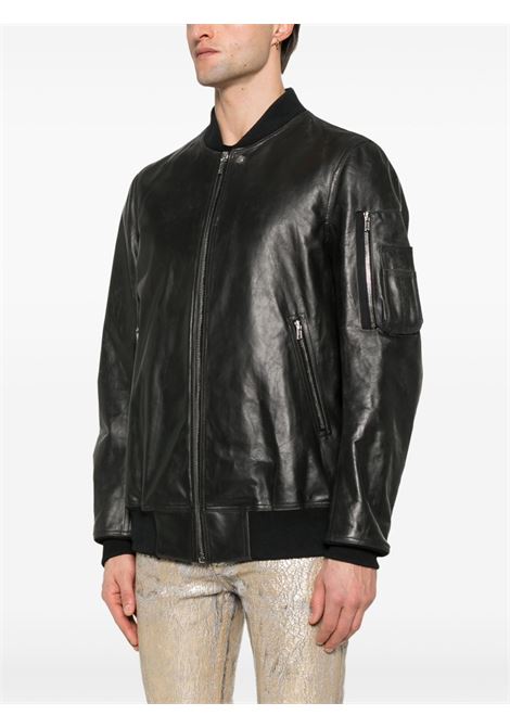 Black leather jacket Rick owens - men RICK OWENS | RU01E5778LTP09